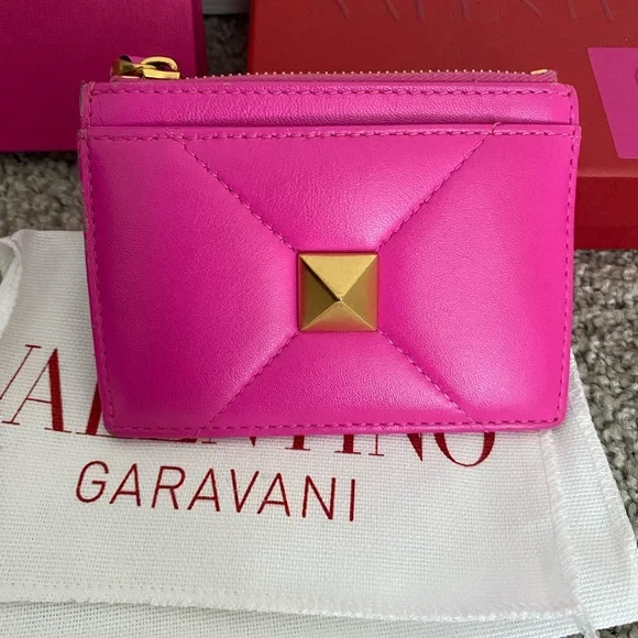 Valentino Garavani Fuchsia Pink Card Holder - Picture 2 of 10